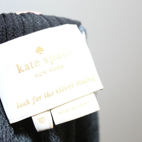 Kate Spade Daisy Print Halter Dress Black Yellow White Women's Size 10 H11549 - Picture 11 of 11